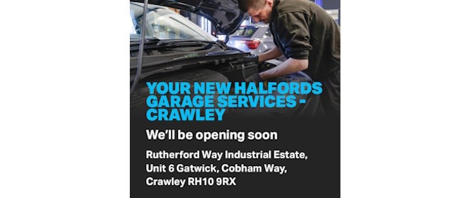 Halfords Garage Services Crawley Rutherford Way branch